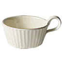 益子焼　カラーしのぎシリーズ　スープカップ（ホワイト）